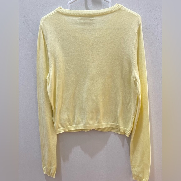 Fendi Junior Girls Yellow Cotton Cardigan Fendi Motif Made in Italy Size 8A - Picture 7 of 11